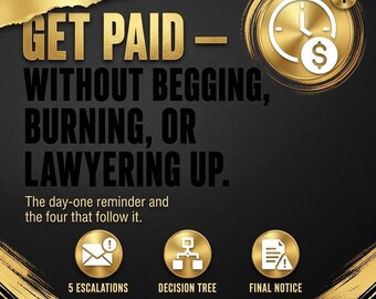 The Late Payment Pack | Email Scripts to Get Paid by Late Clients | 5 Escalation Scripts | Instant PDF
