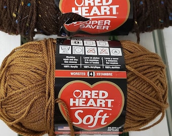 Red Heart yarn |OVERSTOCK Destash | project| yarnbomb| supplies| Crochet| maker|Brown Yarn