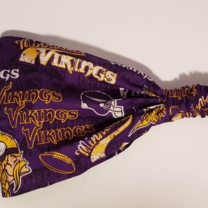 Assorted Purple MN Vikings Wide Headband prints by FreCkLes GarDeN|Nurse tech|Neckerchief|headband|Dread headwrap|sweatband|Nfl bandana