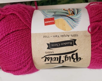Big Twist Rainbow yarn |OVERSTOCK Destash | project| yarnbomb| supplies| Crochet| maker|Hot Pink