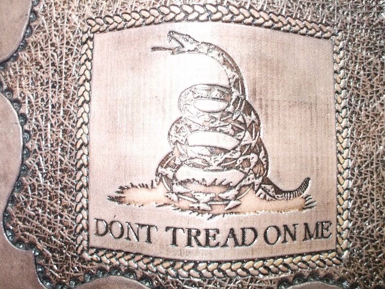 made to order in black or brown Brown Dont tread on me chain wallet
