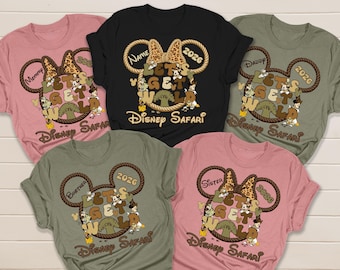 Custom Disney Safari Family Vacation Shirts, 2026 Animal Kingdom Matching Mickey Minnie Tees, Lets Get Wild