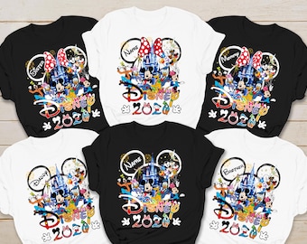Custom Disney Trip 2026 Shirt Family Vacation Matching Mickey Minnie Mouse Castle Tees