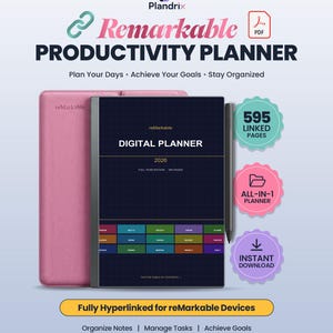 reMarkable Paper Pro Move Planner | Hyperlinked Productivity System | All-in-One Digital Planner | Agenda 2026 | reMarkable Templates PDF