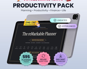 reMarkable Paper Pro Move Planner, All In One Digital Planner, Undated Hyperlinked PDF Templates, Kanban Meal Fitness Project Tracker