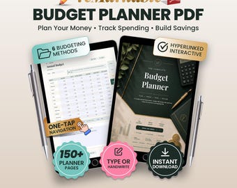 reMarkable Budget Planner | Hyperlinked Personal Finance Tracker for reMarkable Paper Pro & reMarkable 2 | Bills, Savings, Debt Payoff PDF