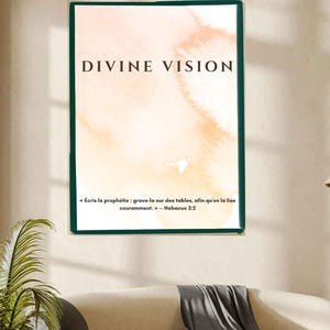 Bible Verse Printable Wall Art, Habakkuk 2:2 Christian Scripture Print, Write the Vision, Christian Office Decor, Digital Download