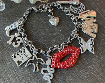 Eras Charm Bracelet, Swiftie Jewelry, Swift Fan Bracelet