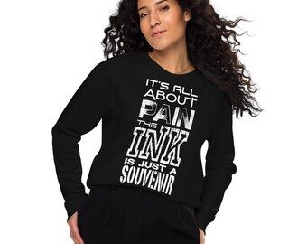 Inked Style Sudadera orgánica raglán unisex