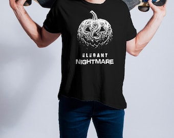 Elegant Pumpkin Halloween T-Shirt, Original Pumpkin Shirt, Spooky Chic Tee, Autumn Gift
