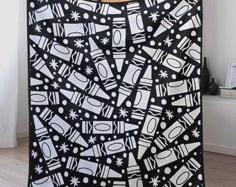 洗えるマーカー付き塗り絵ブランケット - DIY 洗える塗り絵ブランケット - 家族で楽しめるアクティビティギフト - 大人のためのストレス解消クラフト