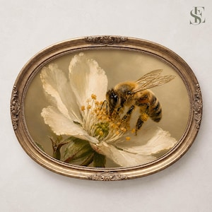 Wildflower Art in Arched Wood Frame | Farmhouse Botanical Wall
