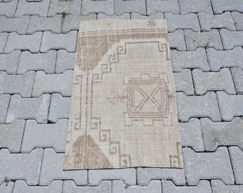 2x3, Old Turkish Rug, Oushak Mini Rug, Vintage Small Rug, Anatolian Mini Rug, Natural Mini Rug,Small Rug,Turkish Mini Rug,2x3 Wool Rug,