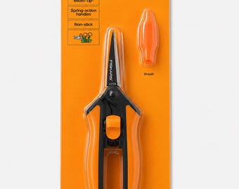 Fiskars Micro-Tip Pruning Snip with Sheath | Spring Action Garden Clippers | New Sealed