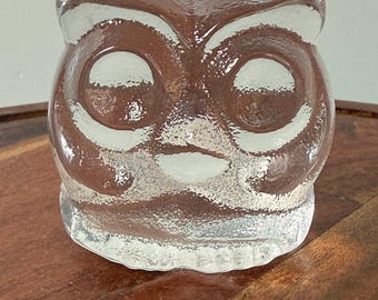 Búho pequeño de cristal Nachtmann de 5,7 cm de altura con pegatina
