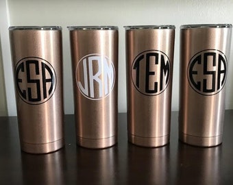 Built Double Wall Stainless Steel Monogrammed 20 Oz Tumbler