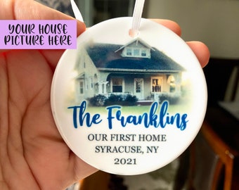 Our First Home 2021 Ornament, Home Ceramic Ornament, Housewarming Gift, Housewarming Ornament