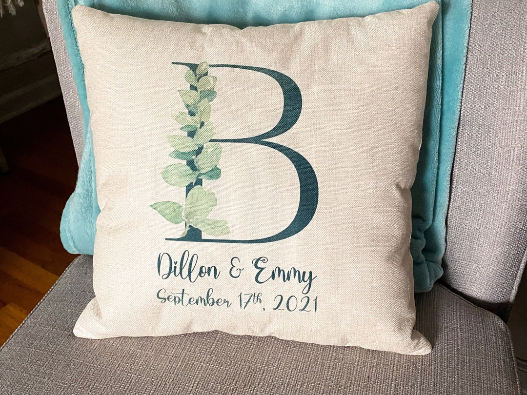 Personalized Wedding Gift Pillow Bride and Groom Names and Etsy
