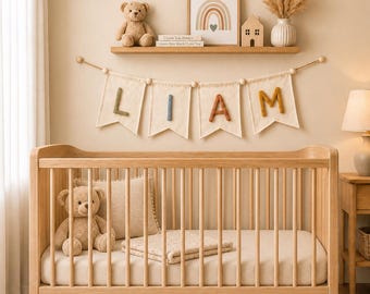Personalisierte Baby Girlande, Name Girlande, Stoff Girlande, Babyparty Geschenk, Wimpelkette, Wimpelkette, Baby Girlande
