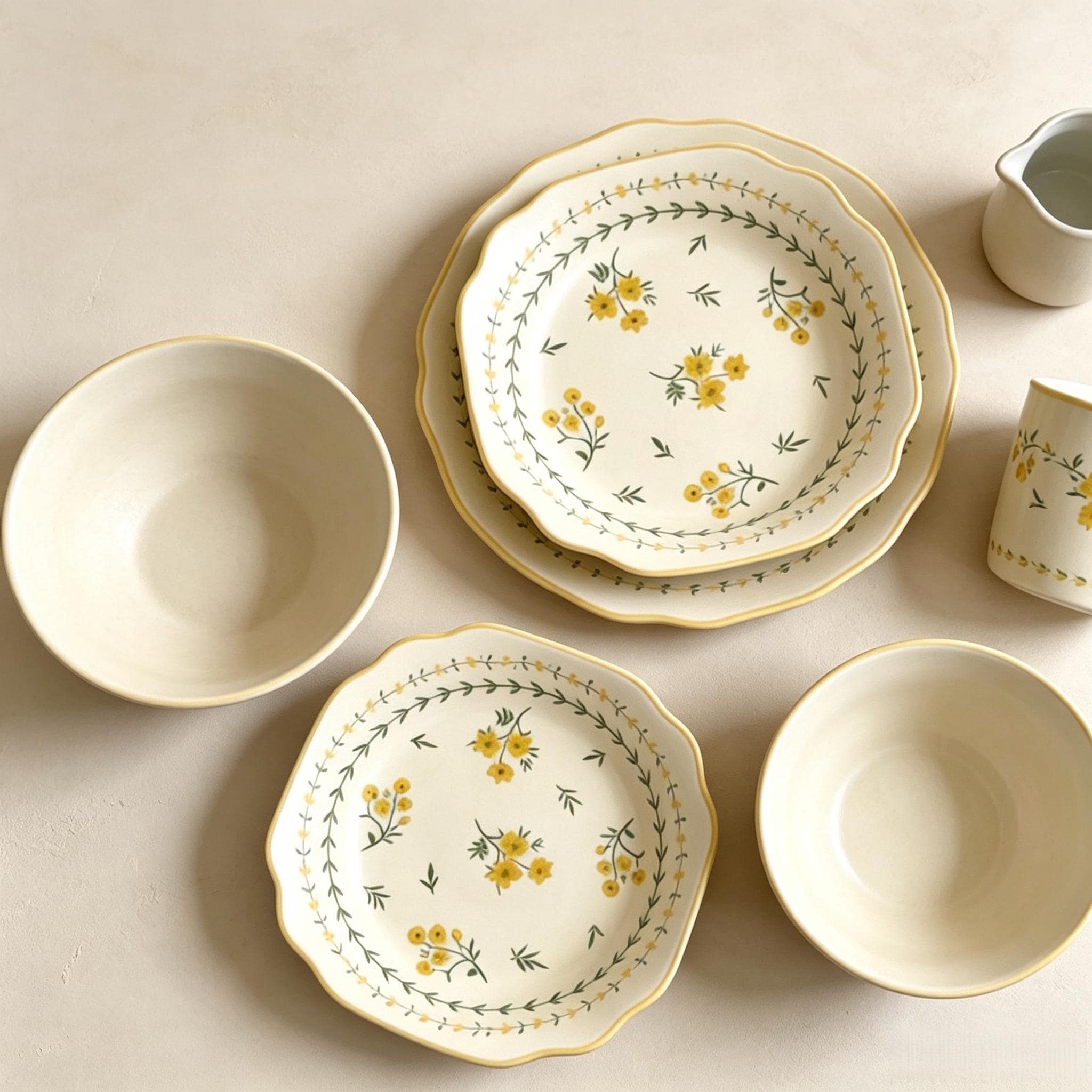 黄色い花柄の食器 - Etsy 日本