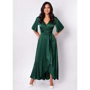 emerald green modest bridesmaid dress Modest Emerald Green Bridesmaid Dress 25905ZY