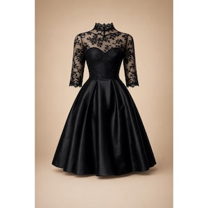 black funeral dress plus size in For Women & Ladies Outfit by MQ2163 upper back Amazon Black Dress For Funeral