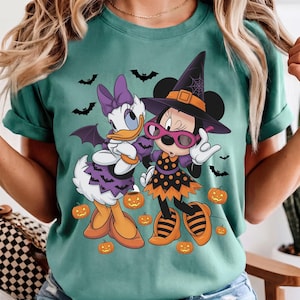Retro Minnie Daisy Halloween Shirt, Spooky Disney Besties Trick Or Treat 2026 Tee, Disneyland Halloween Matching Trip Shirt