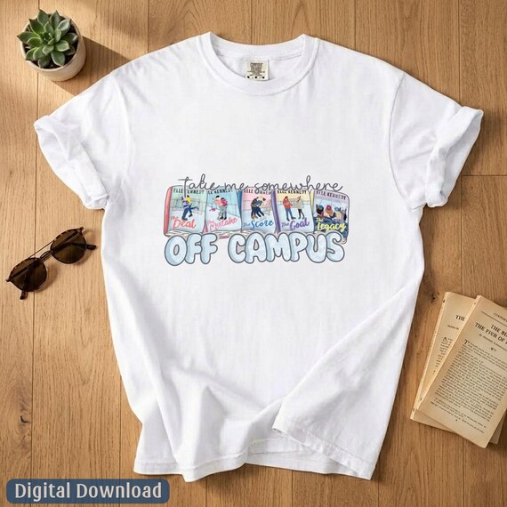 Hockey Romance Book Stack PNG, Off Campus Inspired Reader Design, Sports Romance Sublimation, Book Lover Shirt File, Graham Wells