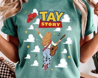 Tay Story PNG, conception de chemise inspirée de jouet de fille de musique occidentale, fichier de téléchargement numérique de Sublimation esthétique de pays de nuage