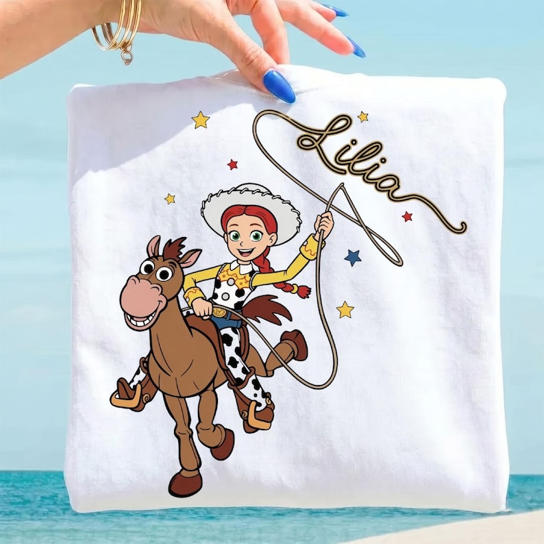 Personalized Jessie Toy Story PNG File, Custom Name Cowgirl Birthday Shirt Design, Disney Trip Family Matching Digital Download, Tay Story image 1