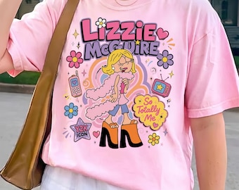 Lizzie McGuire PNG, design de t-shirt style dessin animé Y2K, fichier numérique nostalgique Disney Channel des années 2000
