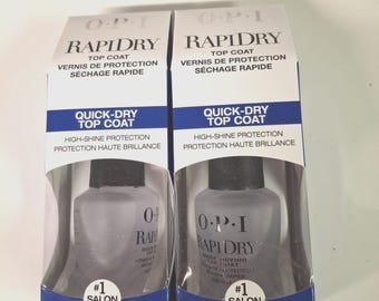 OPI RapiDry Top Coat - Confezione da 2 - Novità - Smalto protettivo ad asciugatura rapida 15 ml