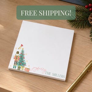 Custom Family Name Notepad for Home Desk Present For Stay at Home Mom Stationary Work From Home Office Gift Idea Under 20 for Women