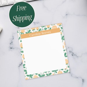 Custom Monogram Stationary Home Office Notepad New Job Gift Idea Personalized Notes Teacher Gift Magnetic Fridge Notepad for Moms Work Desk