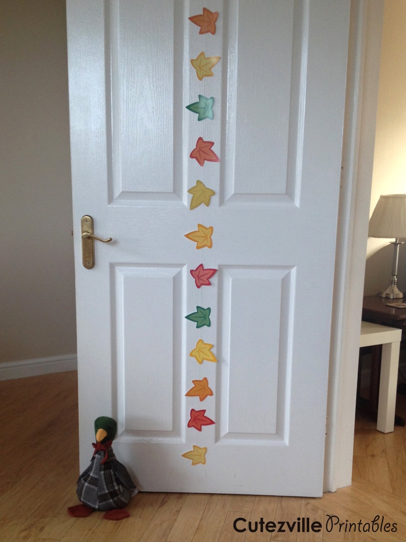 PDF Printable Autumn / Fall Leaves Garland - Great for Halloween ...