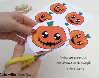 PDF Printable Halloween Pumpkin Garland Dercoration