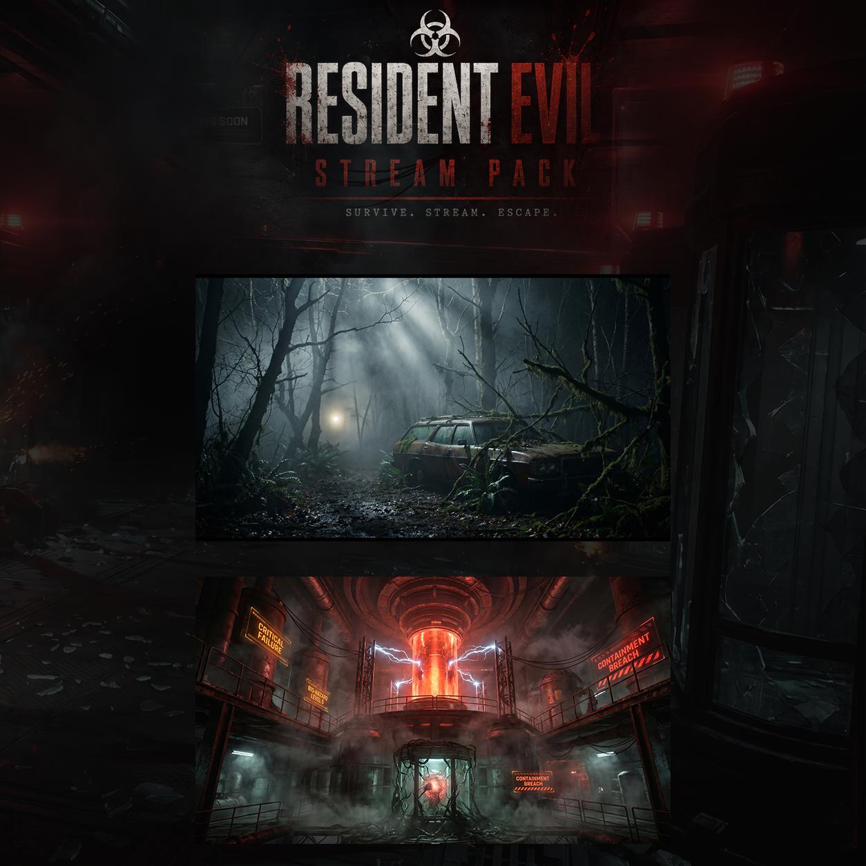 Resident Evil Stream Overlay Package | Twitch Overlay Biohazard ...