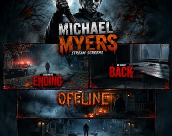 Michael Myers Inspired Twitch Overlay Pack | Horror Stream Screens ...