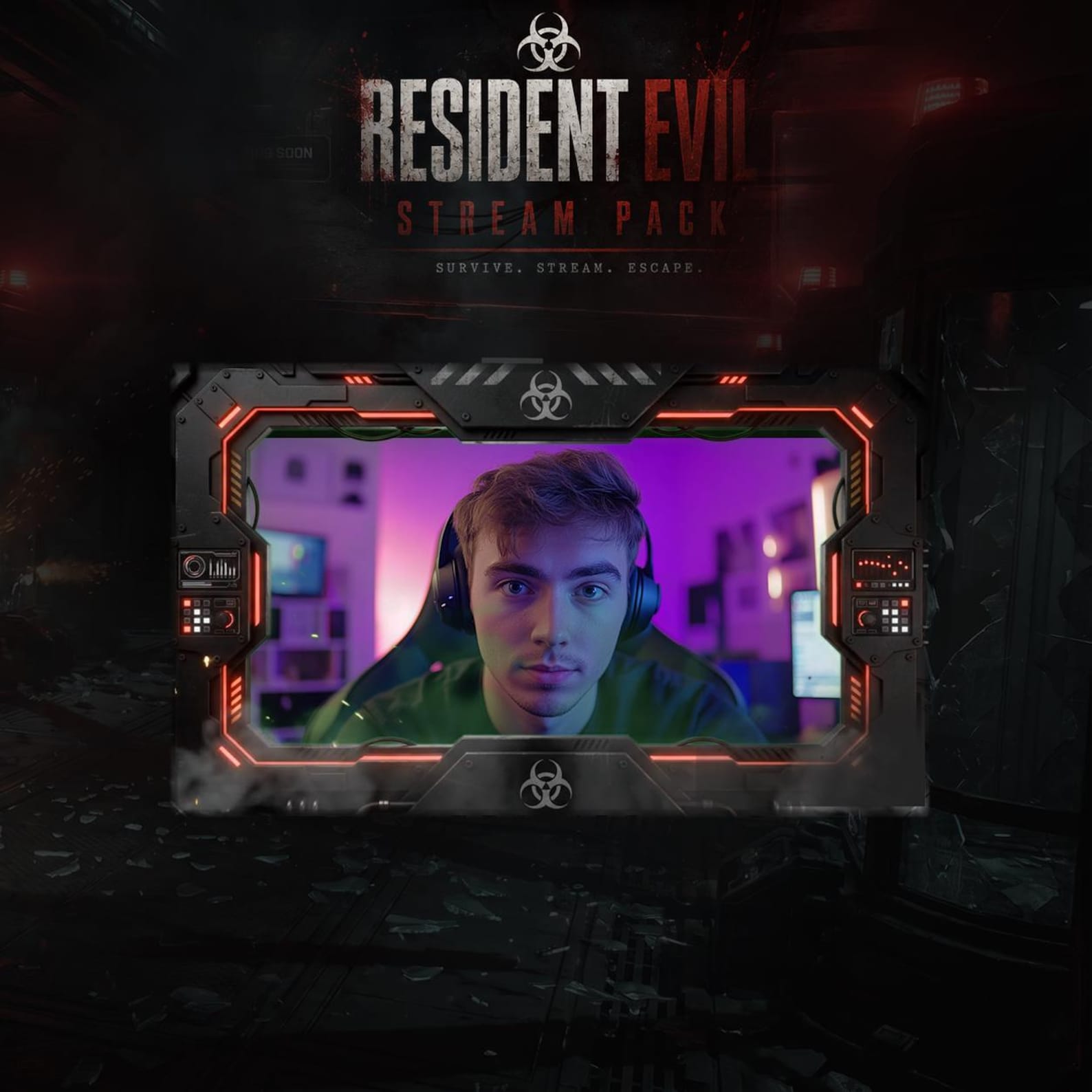 Evil Package Resident Evil Stream Overlay Package | Twitch Overlay Biohazard ...