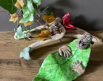 Whimsical woodland leaves