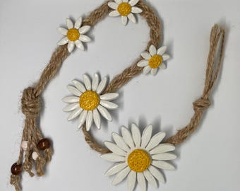 Rustic Daisey sun catcher window charm