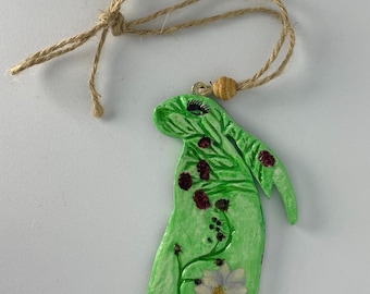 Whimsical secret garden handle hare