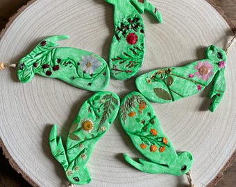 Whimsical secret garden handle hare