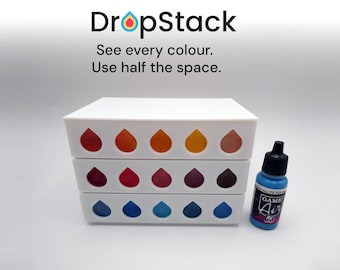 DropStack Starter: Estante para 15 pinturas / Organizador apilable para Vallejo y Army Painter (Miniature Hobby)