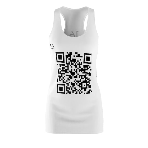 QR Code Front, Number 16 Back Racerback Dress | AOP