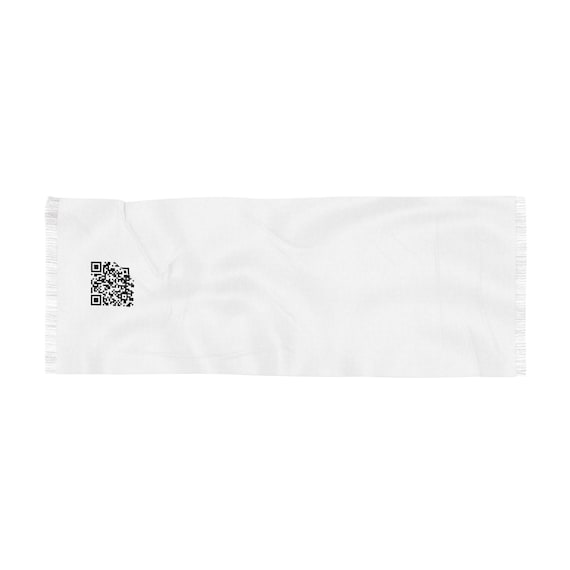Lightweight Scarf QR Code Print | Modern Accessory (27" x 71")
