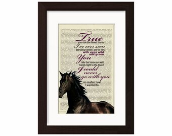 Christy Moore Ride On Print on upcycled Vintage Dictionary Page