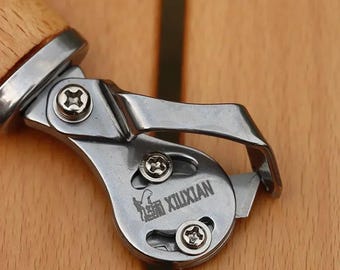 Leather Trimming Knife | Straight & Arc Edge Cutting Tool | Handmade Leathercraft Knife for DIY Leather Projects