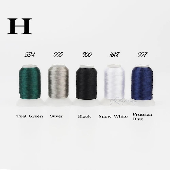 40WT Polyester Embroidery Thread 550Y, 60 Color Machine Embroidery Thread for Brother, Janome, Singer, Babylock & Bernina