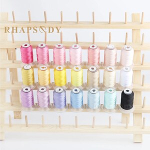 Rhapsody Polyester Embroidery Thread: 60 Colors, 550 Yards Each – Machine Sewing Supplies